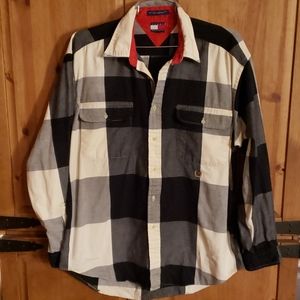 Tommy Hilfiger Mens Large Check Button Front Shirt